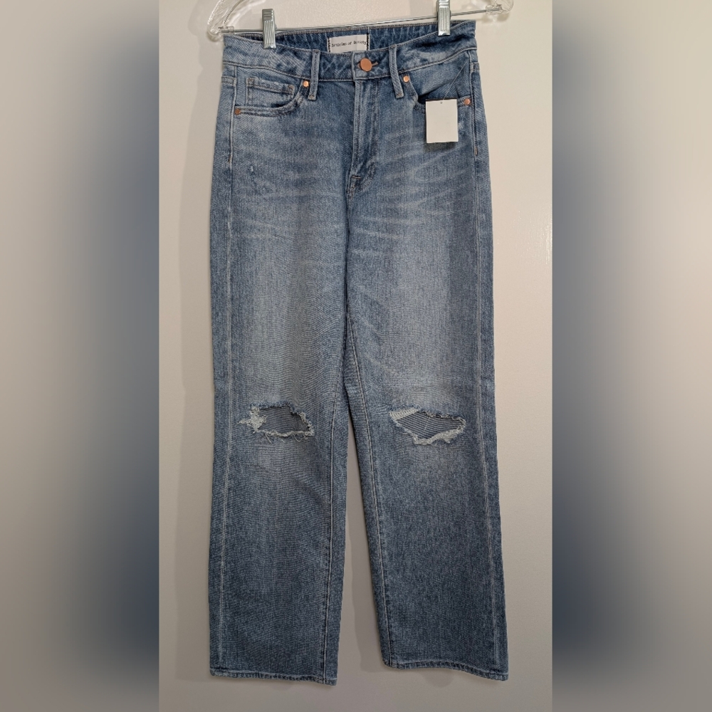 Articles of Society Wide Leg Jeans Size 26 High Rise Light Wash Denim Streetwear - Picture 2 of 8